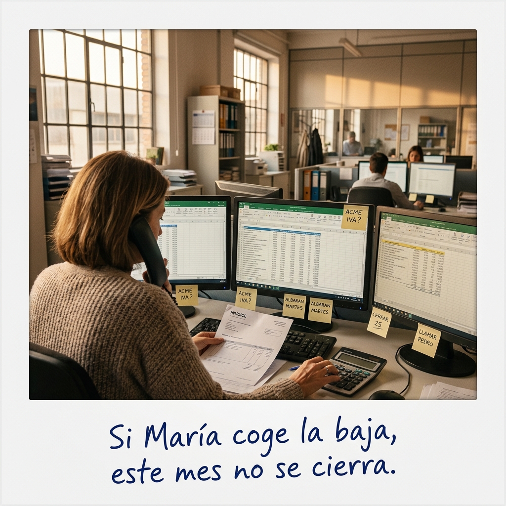 Si la persona clave coge la baja, este mes no se cierra